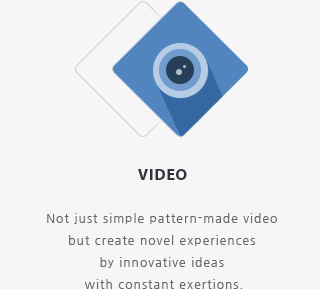 VIDEO Not just simple pattern-made video but create novel experiences by innovative ideas with constant exertions.